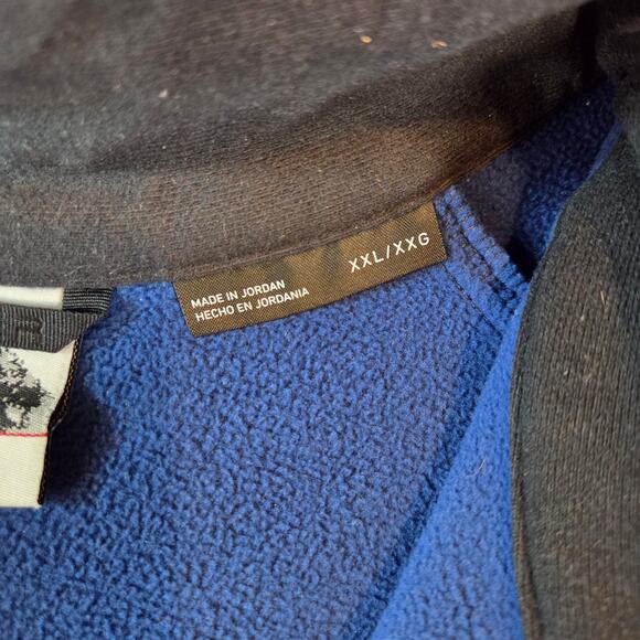 Spyder Men’s XXL 1/4 Zip Pullover Blue Black Yellow Performance Fleece - Picture 6 of 16